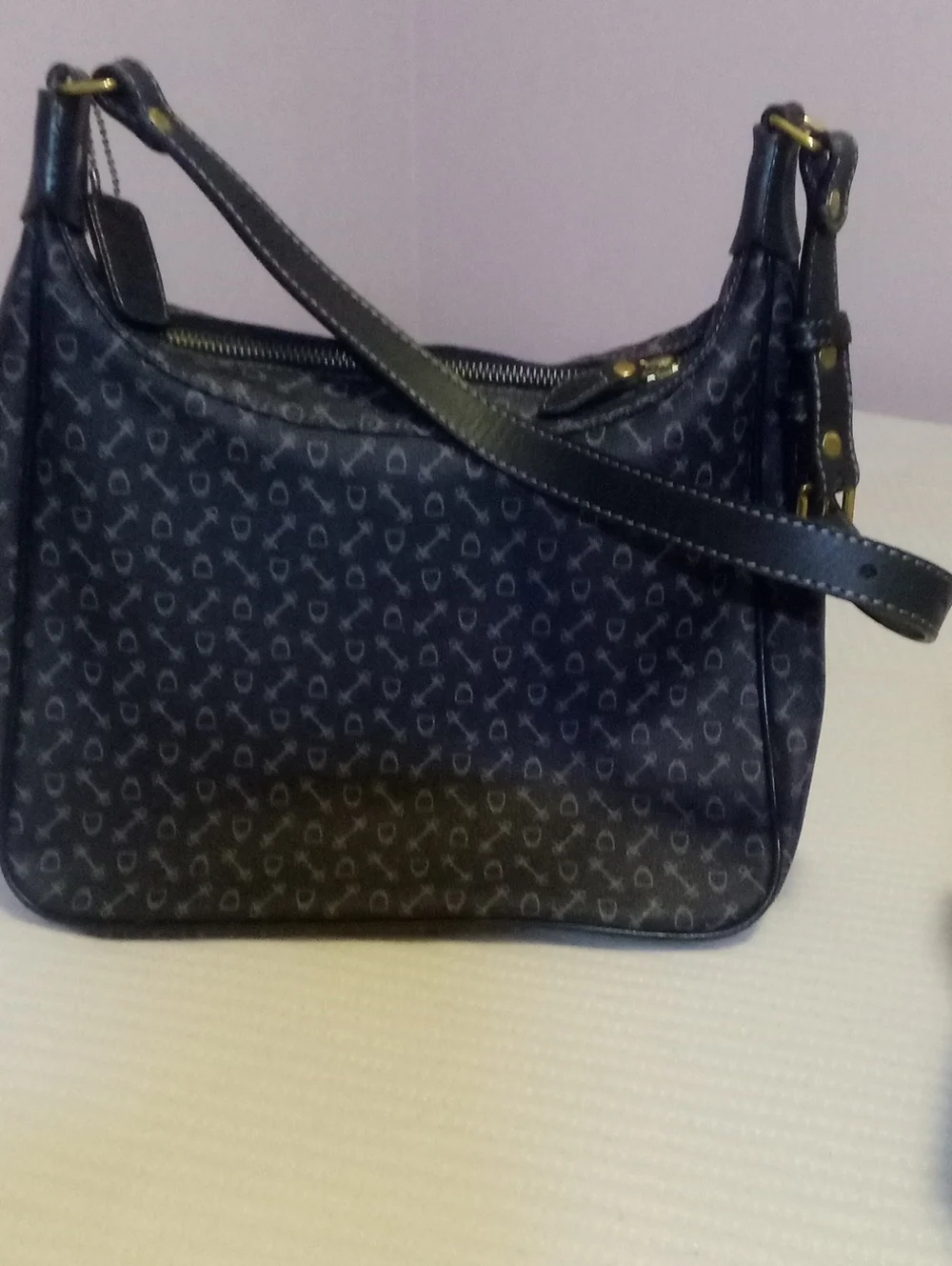 Why Classic Black Patterned Shoulder Bag And Wallet